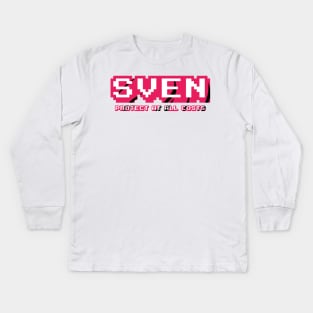 Protect Sven Pewdiepie Minecraft Series Kids Long Sleeve T-Shirt